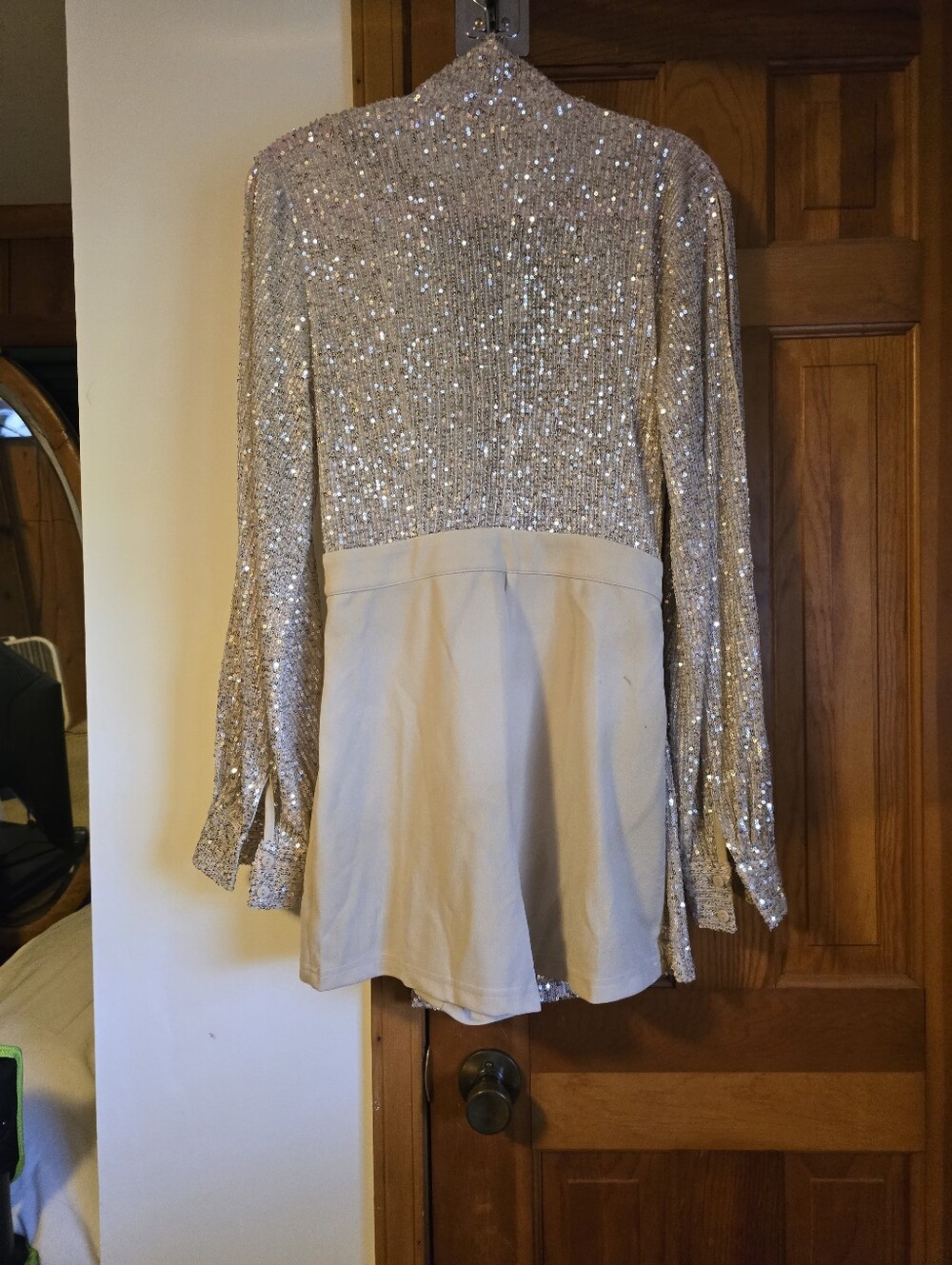 FashionNova Gold Sequin Shorts with Belt Wrap NWT - Picture 11 of 16